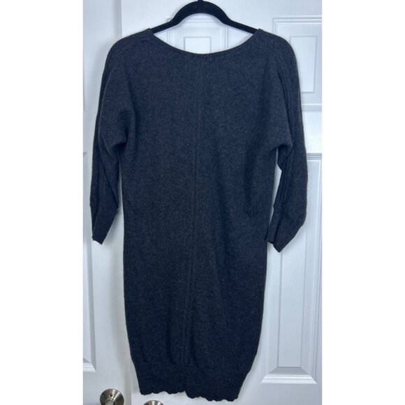 Cynthia Rowley Women's M Two-Ply Cashmere Sweater Dress Gray - Picture 4 of 7